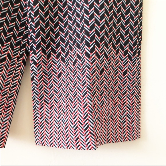 ZARA Chevron Print Wide Leg Pants Size Medium - Picture 4 of 7